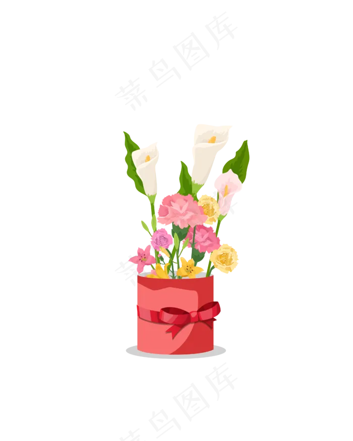 矢量手绘卡通花束(4167*5208px 300 dpi )ai矢量模版下载