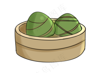两个装饰粽子插图