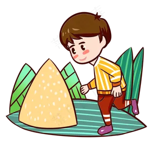 端午节开心过端午的男孩