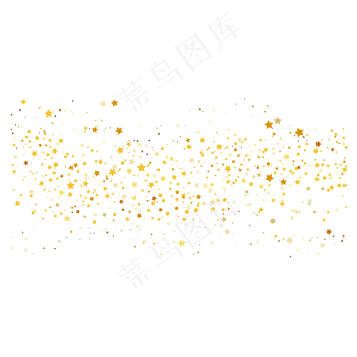 黄色金色星星漂浮元素