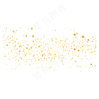 黄色金色星星漂浮元素