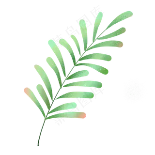 春季绿色植物小清新装饰叶子,免抠元素