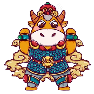 国潮牛气冲天牛将军