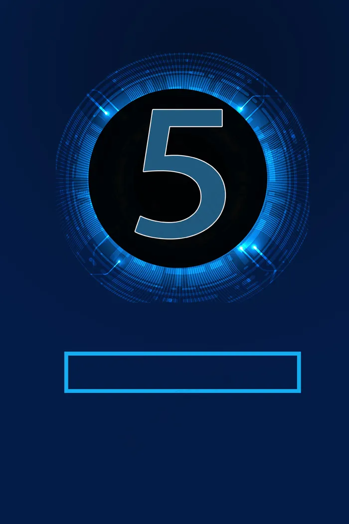 倒计时五数字(3545*5315px 	      )psd模版下载