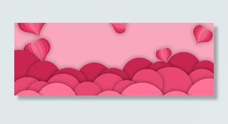 中国风婚博会婚礼婚庆红色心形剪纸