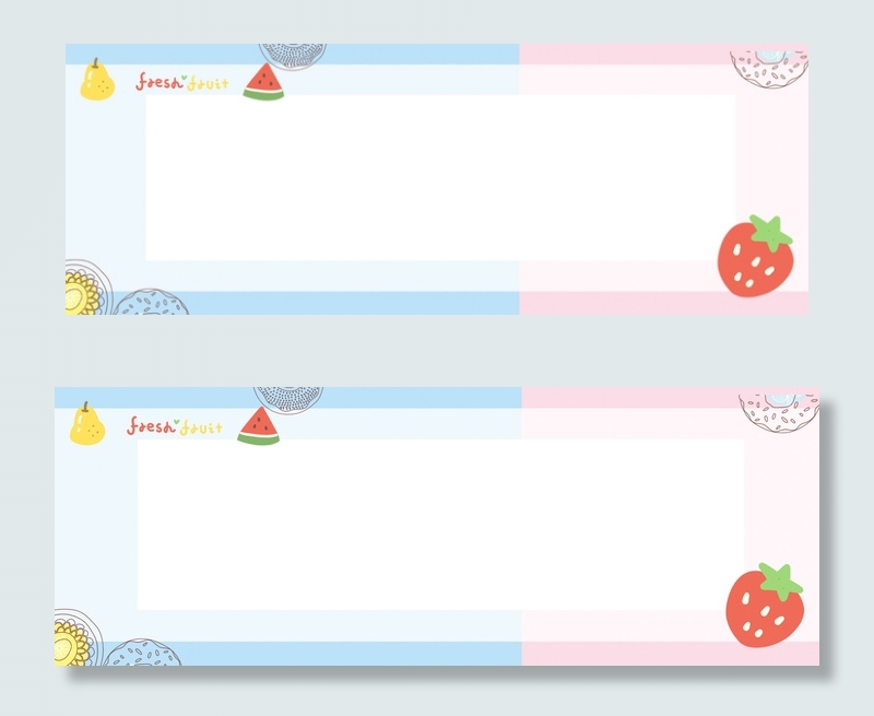 夏日水果清新卡通手绘banner(1920*700px 	       )psd模版下载
