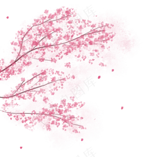 中国风桃树桃花 中国风桃树桃花