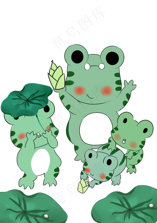 二十四节气卡通动物png免抠素