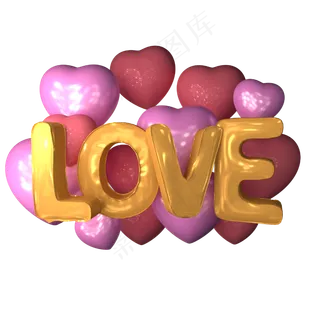 c4d立体love免费下载,免抠元素