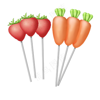 水果型棒棒糖果素材元素