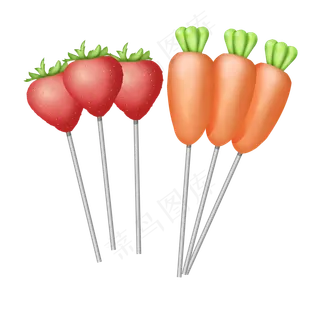 水果型棒棒糖果素材元素