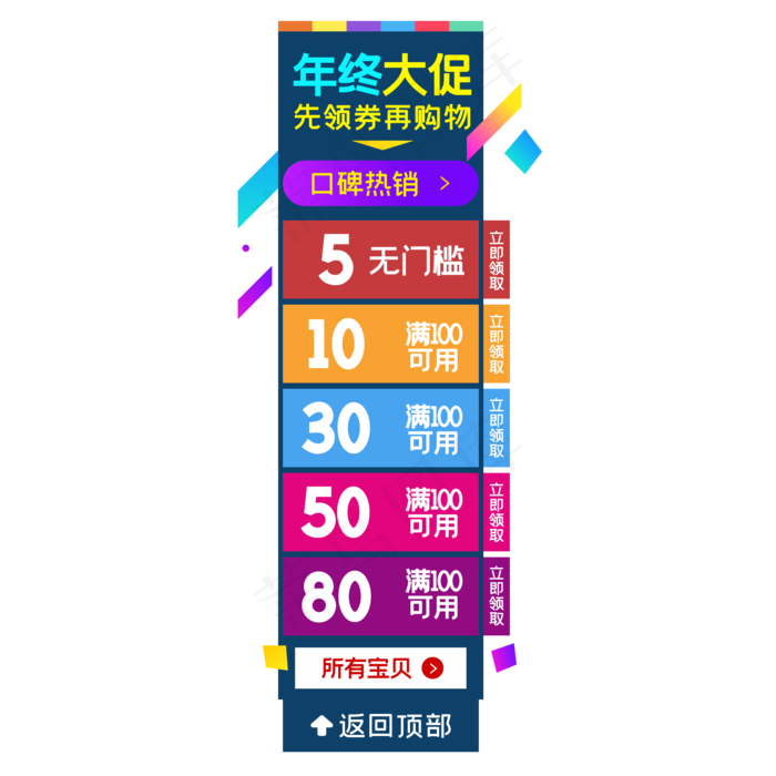 电商侧边悬浮促销导航栏(2000X2000(DPI:299))ai矢量模版下载
