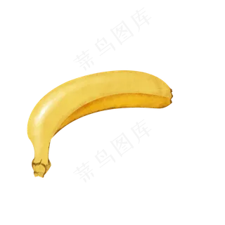 黄色一根香蕉新鲜水果绿色食品天