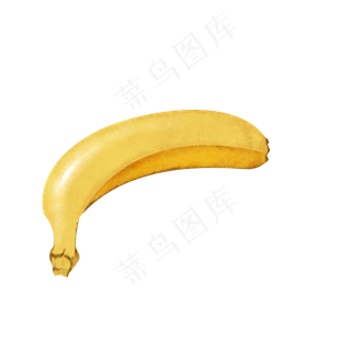 黄色一根香蕉新鲜水果绿色食品天