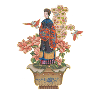 古典中国红事喜事新年花吉祥