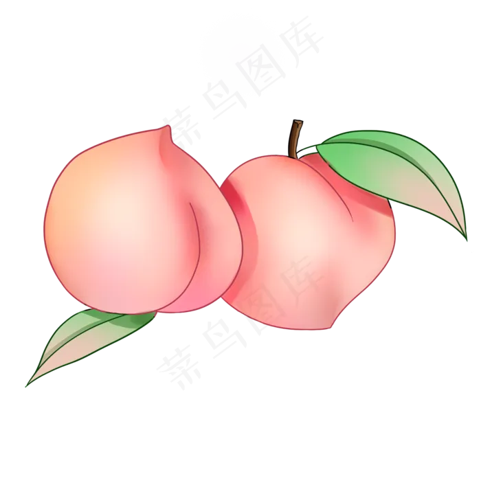 粉色新鲜桃子(2000X2000(DPI:300))psd模版下载
