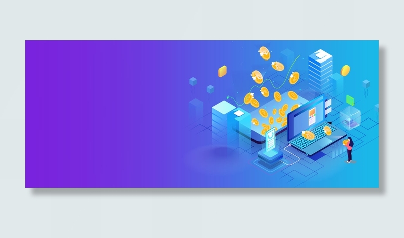 2.5d互联网金融区块链科技宣传banner(1200*500px 	       )psd模版下载