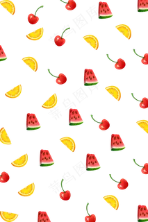 手绘多种水果底纹 手绘多种水果底纹