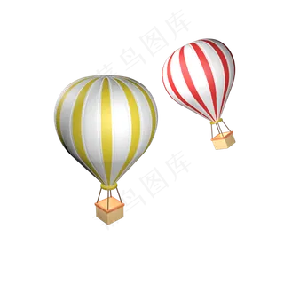 促销红黄热气球,免抠元素