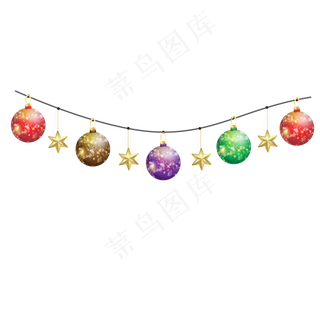 圣诞节圣诞球挂饰装饰,免抠元素