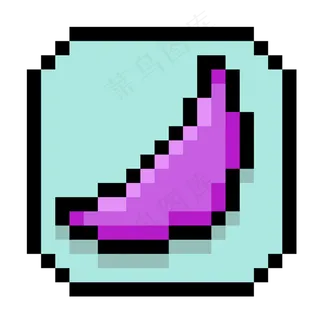 像素风格月牙图标