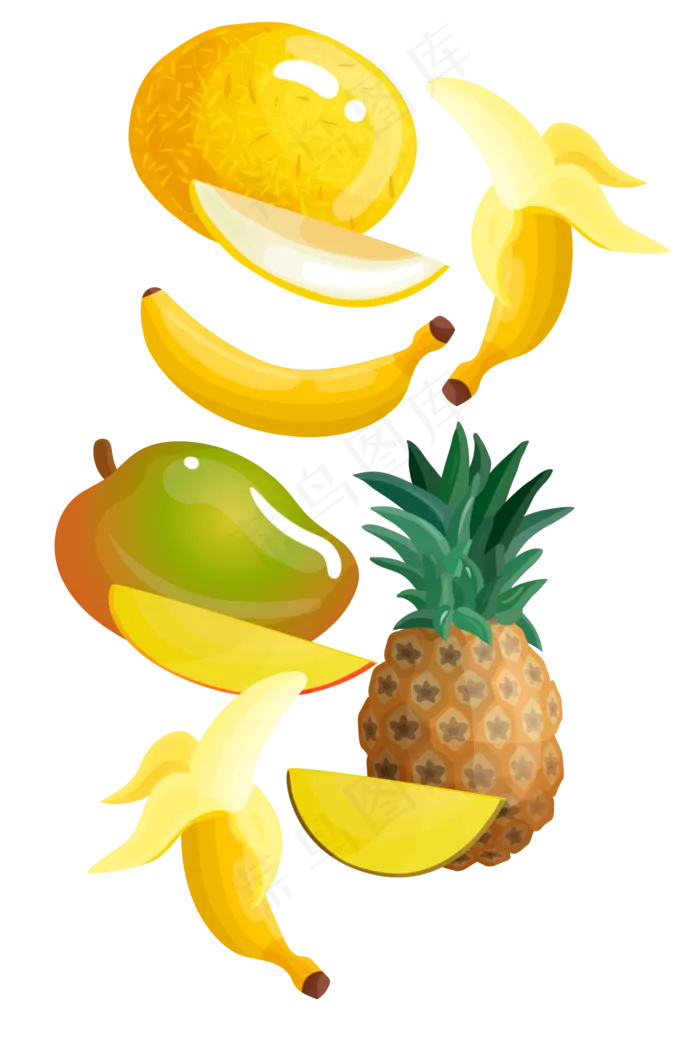 各种新鲜水果(2000X3000(DPI:300))psd模版下载