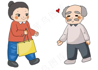 父亲节卡通女儿