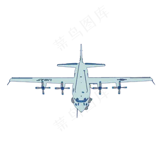 简约扁平卡通建军节空军侦查机飞