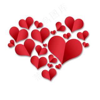 七夕折纸风爱心拼图520