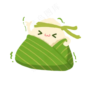 卡通舞动的美味粽子