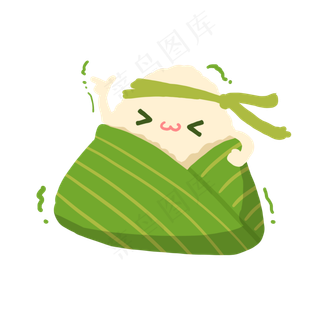 卡通舞动的美味粽子