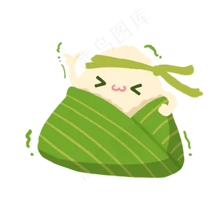 卡通舞动的美味粽子