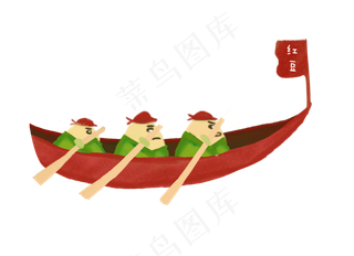 中华传统美食与风俗民情卡通粽子