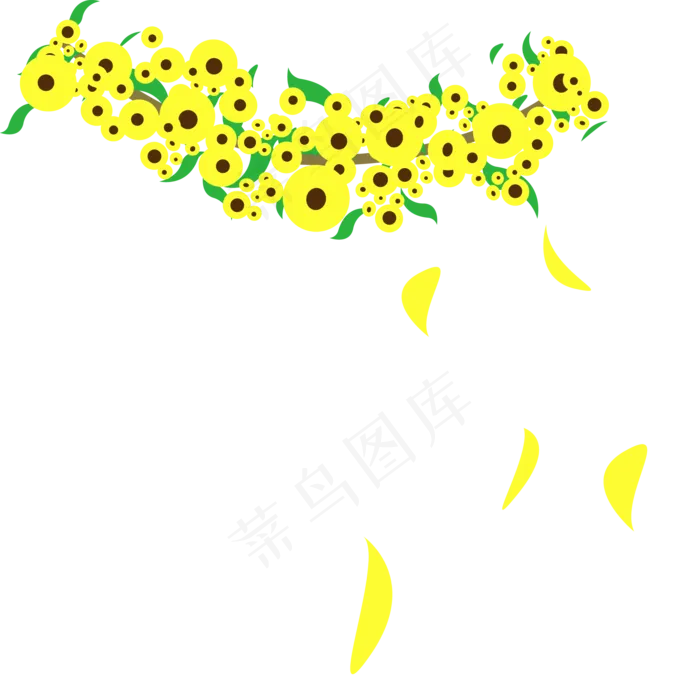 花环绿色春季植物(2000X2000(DPI:300))psd模版下载