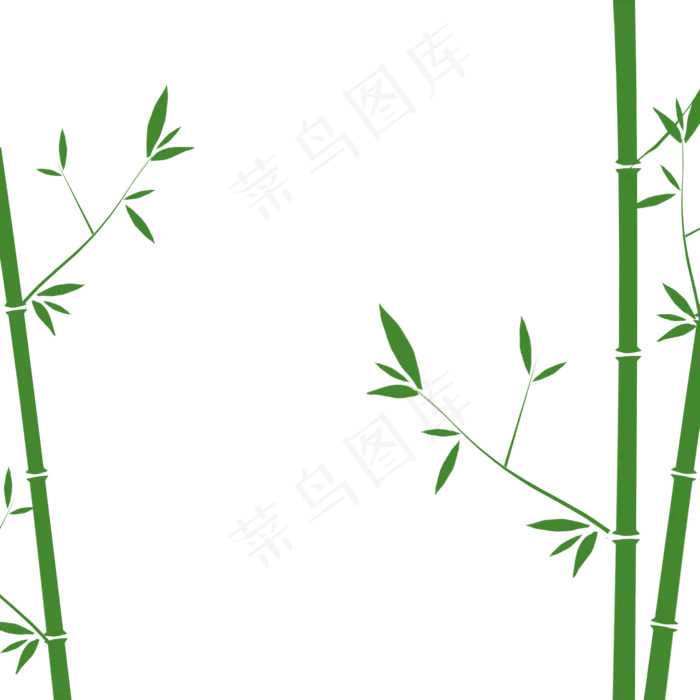 卡通绿色竹子免抠素材(2000X2000(DPI:300))psd模版下载