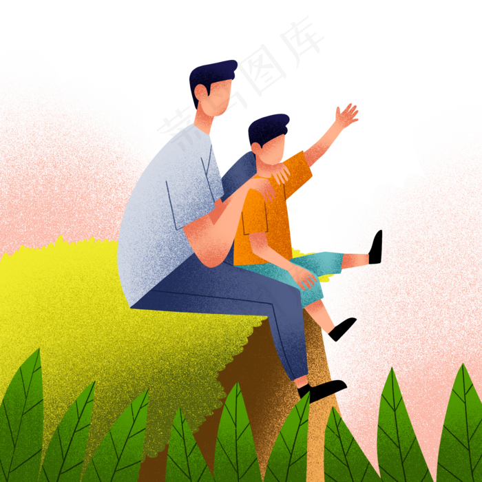 赏风景父子(2000X2000(DPI:300))psd模版下载