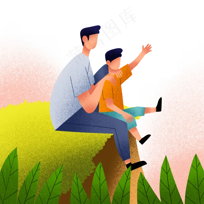 赏风景父子(2000X2000(DPI:300))psd模版下载
