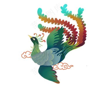 凤凰鸟兽百鸟之王PNG凤求凰,免抠元素