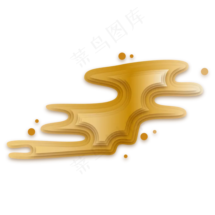 金色渐变立体河流剪纸(2000*2000px 300 dpi )ai矢量模版下载