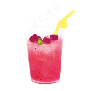 火龙果果汁,免抠元素