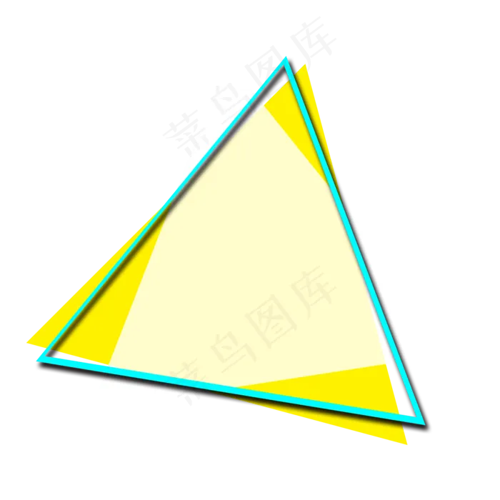 水彩黄色卡通三角形,免抠元素(2000*2000px 300 dpi )psd模版下载