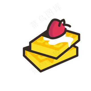 卡通水果土司面菜鸟图库标