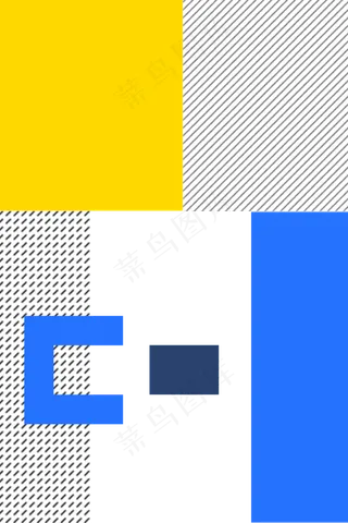 孟菲斯印花几何底纹方块蓝白黄,免抠元素