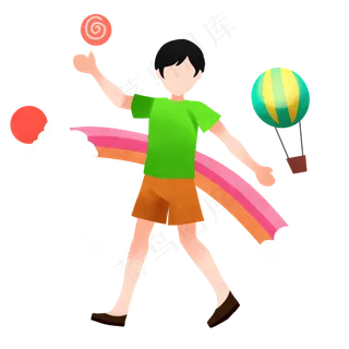 拿棒棒糖小男孩