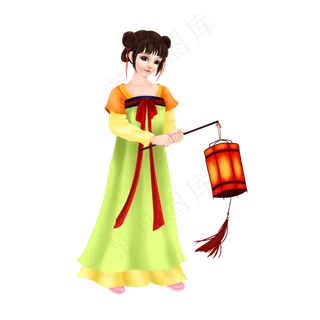 古风绿衣女孩