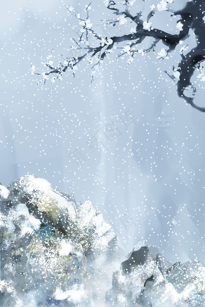 大寒节气psd分层banner(3545*5315px 	      )psd模版下载