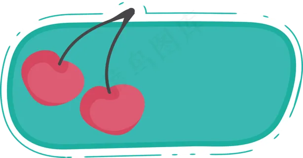 精美樱桃贺卡png设计