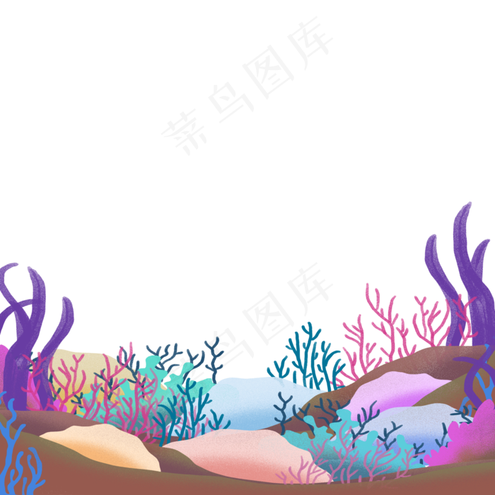 海底好看的植物风景,免抠元素(2000X2000(DPI:300))psd模版下载