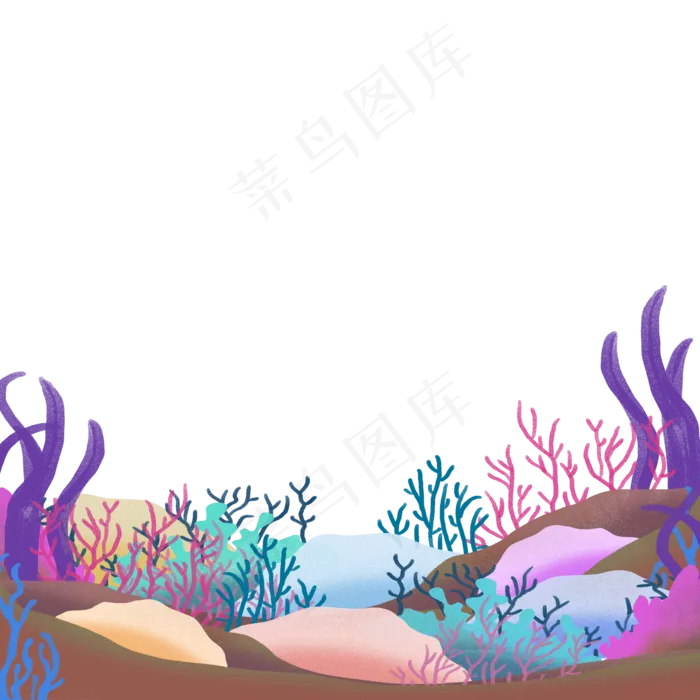 海底好看的植物风景,免抠元素(2000X2000(DPI:300))psd模版下载