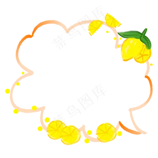 黄色芒果装饰边框